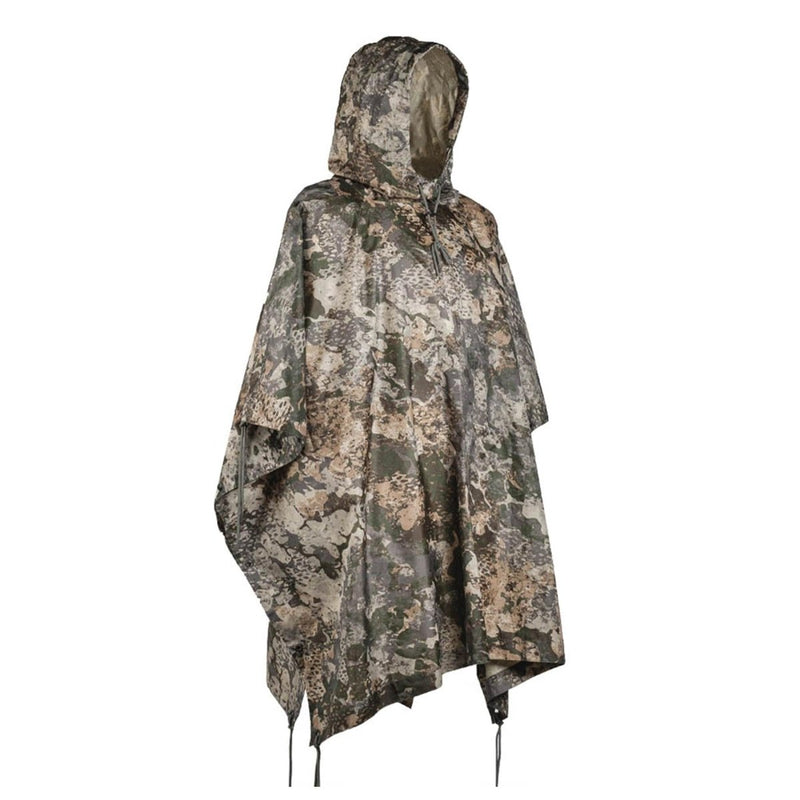MIL - TEC Poncho camouflage PVC coated waterproof hooded ripstop lightweight tent - GoMilitar