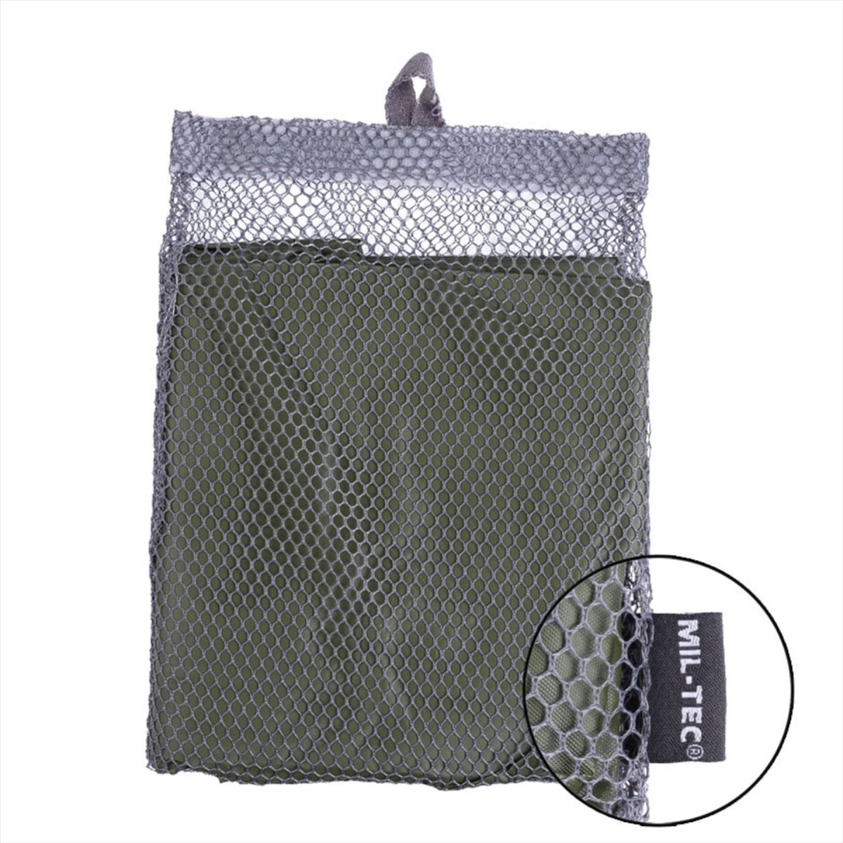 MIL-TEC Poncho Hooded mångsidig vattentät nätväska medföljer Svart