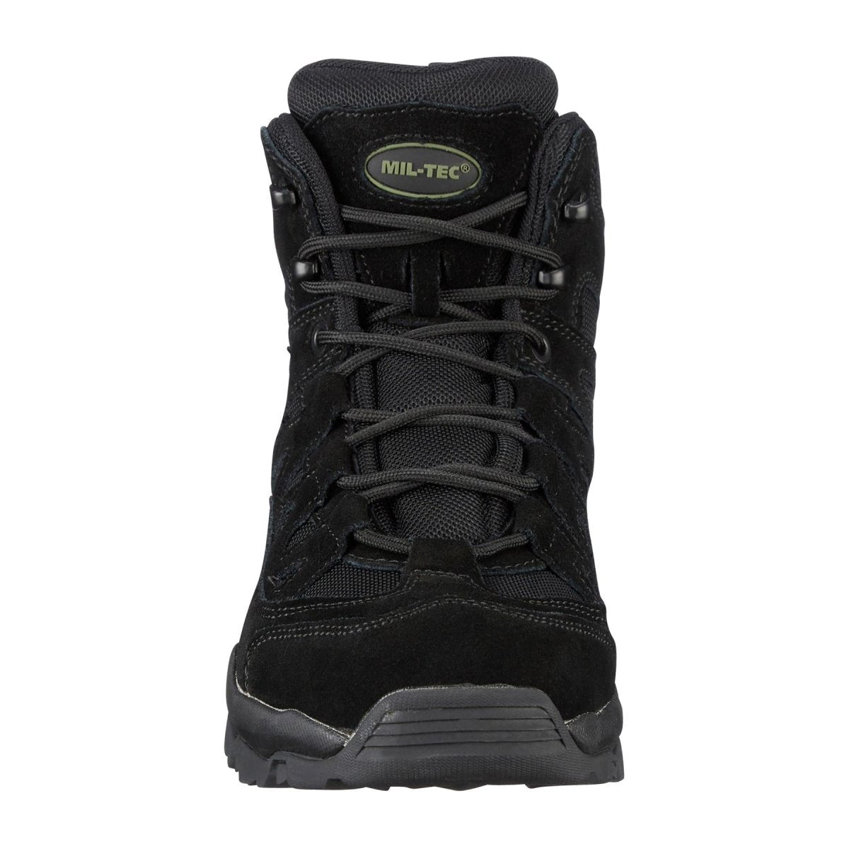 Mil-Tec Squad Boots Mid Calf Round Sole Camping Outdoor Black Suede Footwear