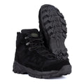 Mil-Tec Squad Boots Mid Calf Round Sole Camping Outdoor Black Suede Footwear