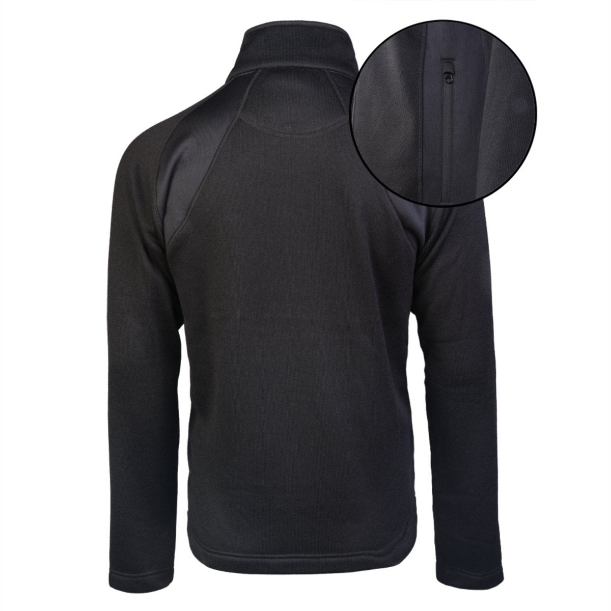 Mil-Tec Structure Fleecejacka Varm Tactical Outdoor Zip Ficka Svart