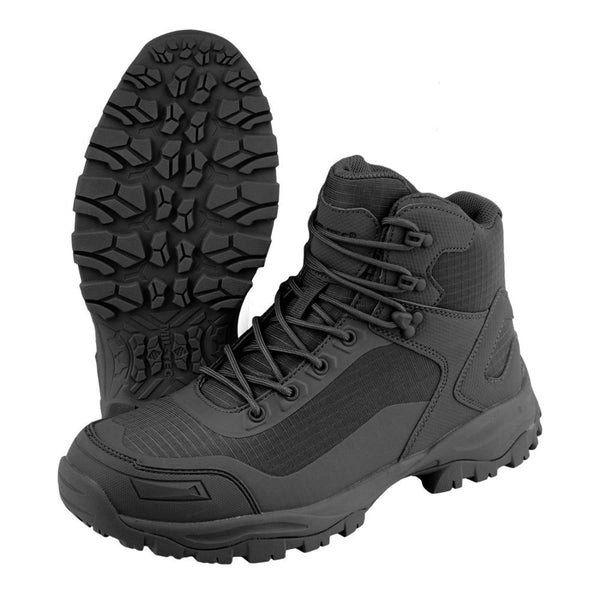 MIL - TEC tactical lightweight boots nonslip laced black hiking outdoor footwear - GoMilitar