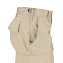 Khaki MIL-TEC US Army style field pants with cargo pockets and adjustable waist, made from durable ripstop fabric.