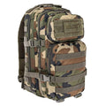 Mil-Tec U.S. Assault Tactical Ryggsäck 20 liter vandrande vandring Woodland Daypack