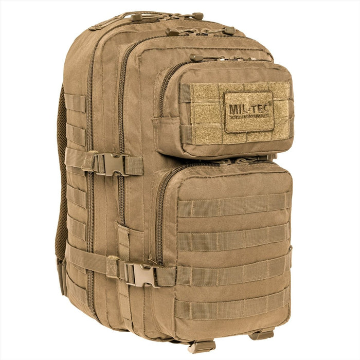MIL-TEC US Assault Tactical Ryggsäck 36L Ergonomiskt formade vadderade axlar - GoMilitar