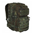 Mil-Tec U.S. Assault Trekking Ruckssack Stor 36L ryggsäck Flecktarn Daypack Väska