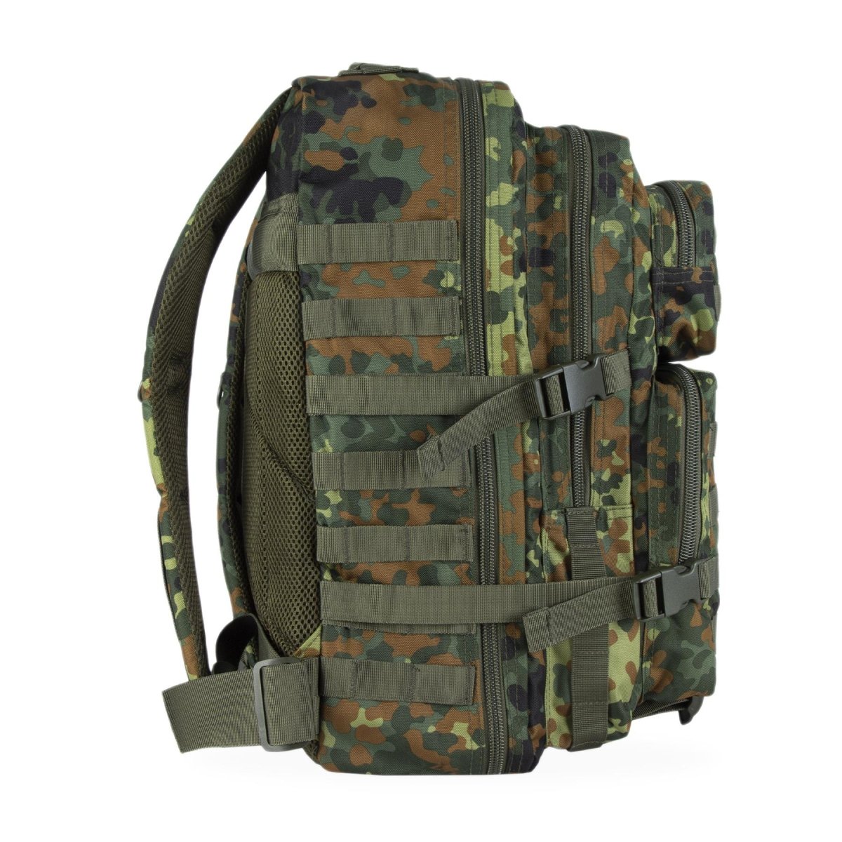 Mil-Tec U.S. Assault Trekking Ruckssack Stor 36L ryggsäck Flecktarn Daypack Väska