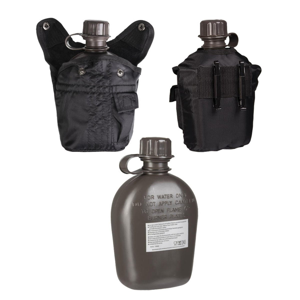 MIL-TEC US Style Plastmatsal 1L lock ingår Tactical Outdoor Black