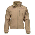 Mil-tec vindtät vandringsjacka Soft Shell Stormproof Zips Fleece Liner Coyote