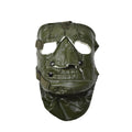 Ny amerikansk armé kallt väder ansiktsmask. Läskig skrämmande militärmask. Grön amerikansk mask