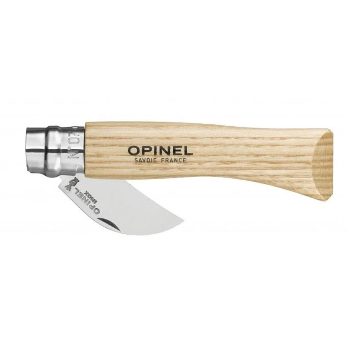 Opinel N°07 kastanj vitlök vikbar fickkniv 12C27 blad valnötshandtag