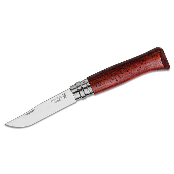 Opinel N°08 Folding Pocket Knife 8.5cm 12C27 Stainless Steel Blade Brown