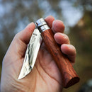 Opinel N°08 Vikbar fickkniv 8,5 cm 12C27 Rostfritt stålblad Brun