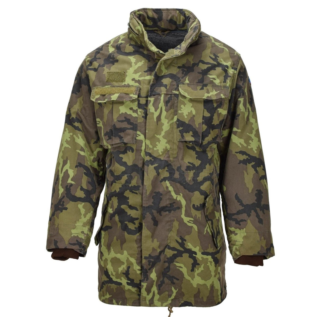 Ursprunglig tjeckisk militär parkajacka Linning Fuskpäls M95 Camouflage