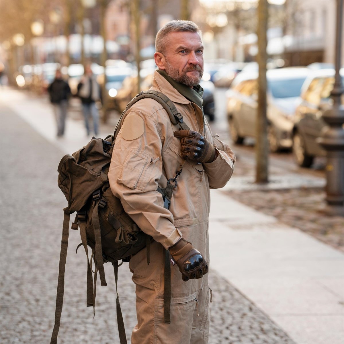 Original Österrike militär taktisk ryggsäck avtagbar toppskydd 25l od grön