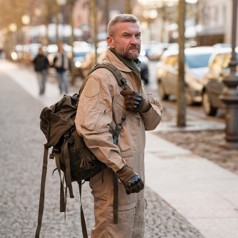 Original Österrike militär taktisk ryggsäck avtagbar toppskydd 25l od grön