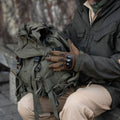 Original Österrike militär taktisk ryggsäck avtagbar toppskydd 25l od grön