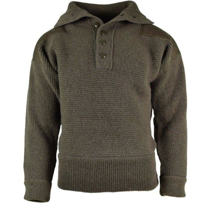 Original Austrian Army Alpine Pullover Stickad tröja Olive OD Wool NYHET - GoMilitar