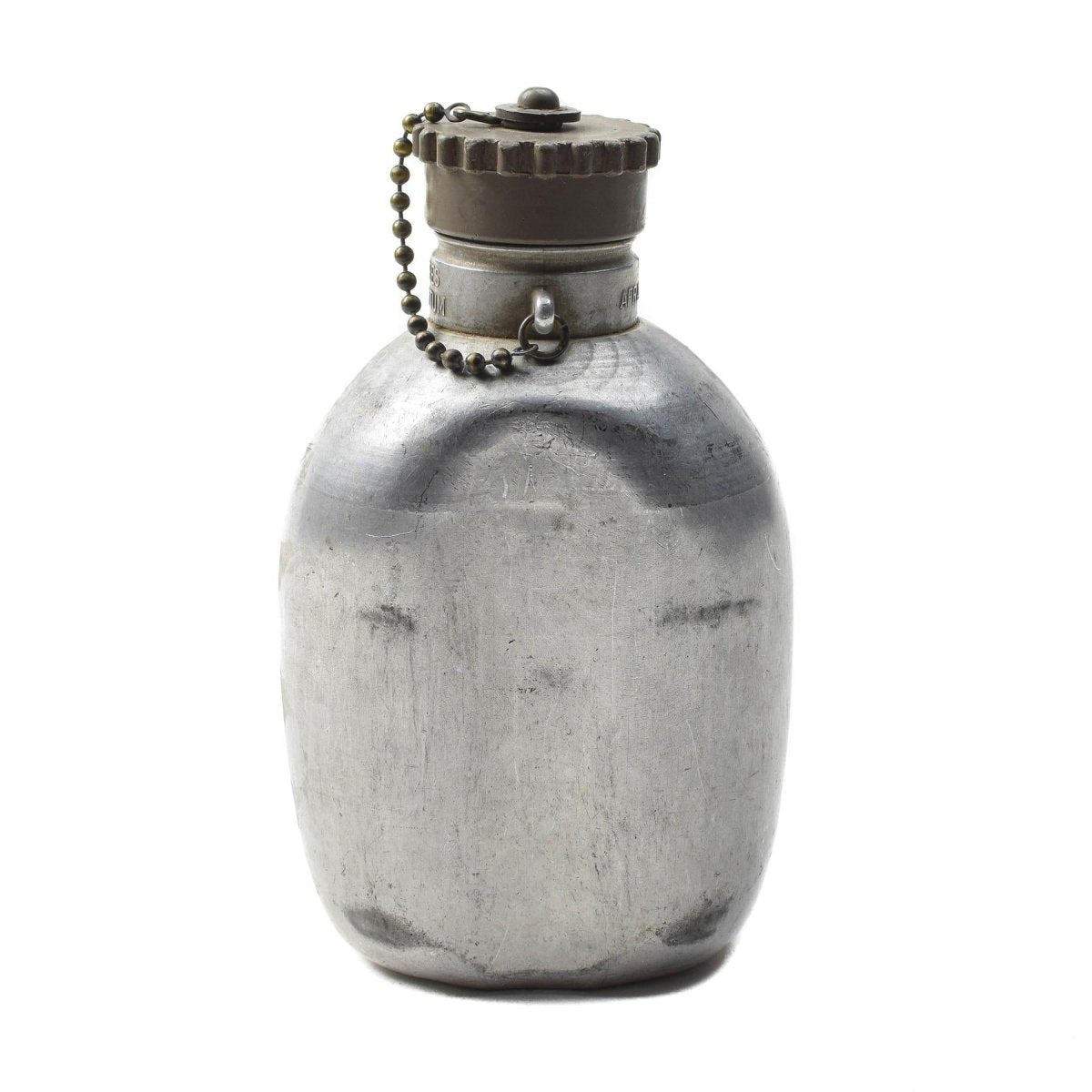 Original Österrikisk armé kantin aluminiumkolvplastplastskruv locket Militärt överskott
