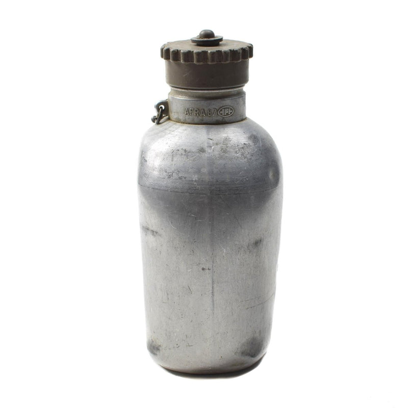 Original Österrikisk armé kantin aluminiumkolvplastplastskruv locket Militärt överskott
