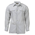 Original Österrikiska arméklassiska skjortor Gray Long Sleeve Lightweight Uniform New