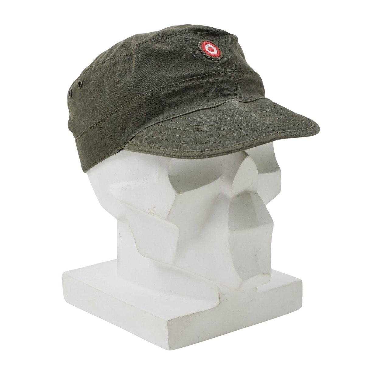 Original österrikisk armé KAZ03 Combat Cap Ripstop Militärt utfärdad olivolja använd