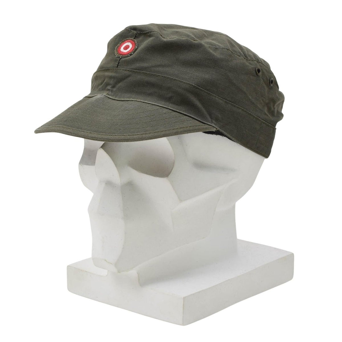 Original österrikisk armé KAZ03 Combat Cap Ripstop Militärt utfärdad olivolja använd
