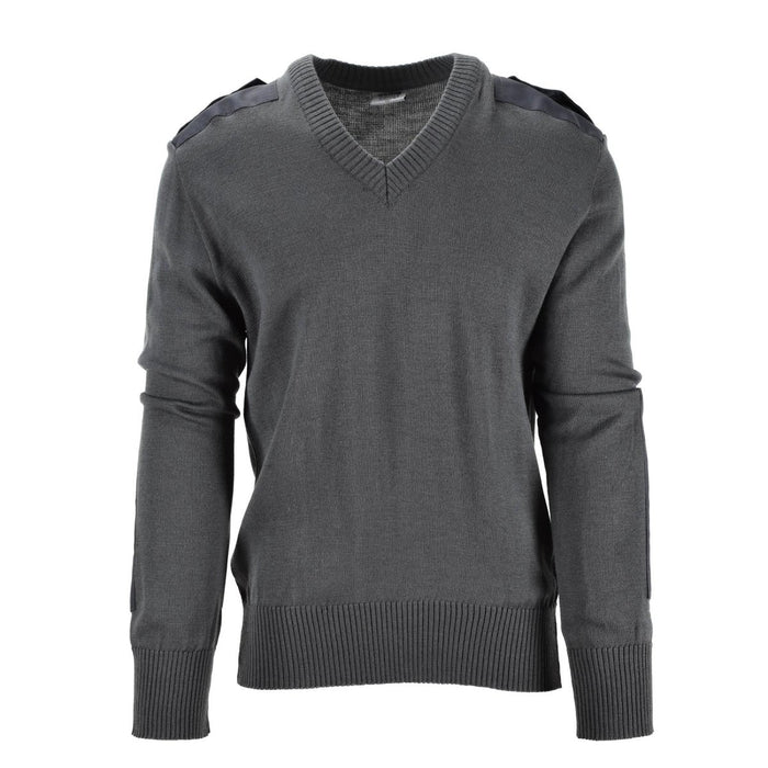 Original österrikisk armétröja Jumper commando grå ull V-ringad tröja NYHET - GoMilitar
