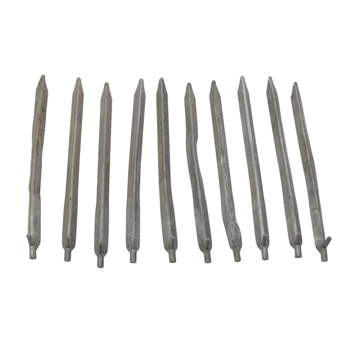 Original österrikiska militära aluminiumtältstakar Campingpinnar 10 Pack 26 cm