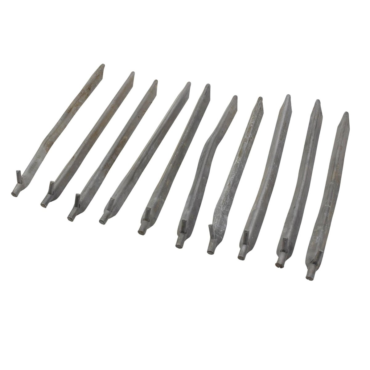 Original österrikiska militära aluminiumtältstakar Campingpinnar 10 Pack 26 cm