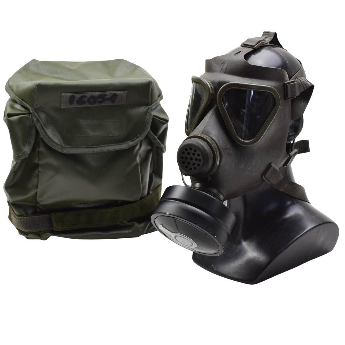 Original österrikisk militär Drager Gasmask Set Military Collectible Olive