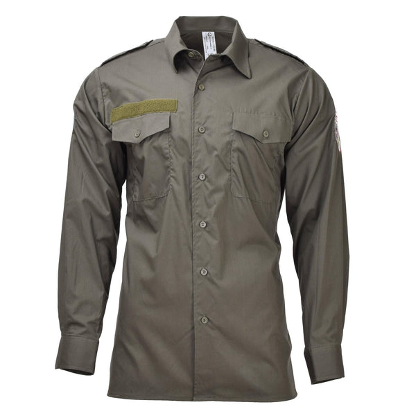 Original Austrian military olive field service shirts federal lightweight NEW - GoMilitar