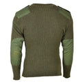 Original Belgisk armétröja Commando Jumper Green Olive Pullover Pure Wool