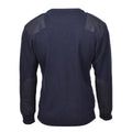Original belgisk militär pullover varm stickad blå tröja arméöverskott nytt