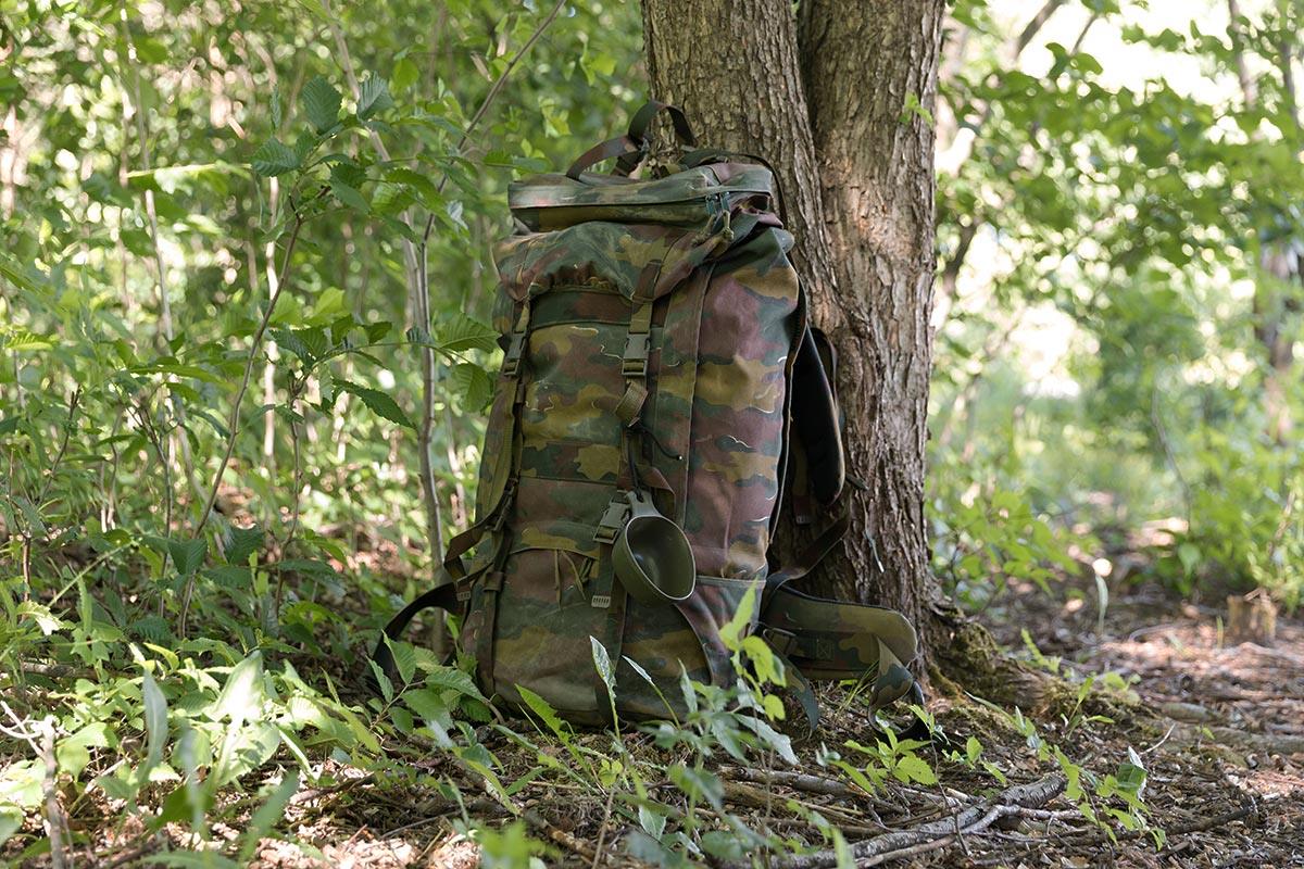 Original Belgien militär taktisk fält ryggsäck Stor 110L vandring campingväska