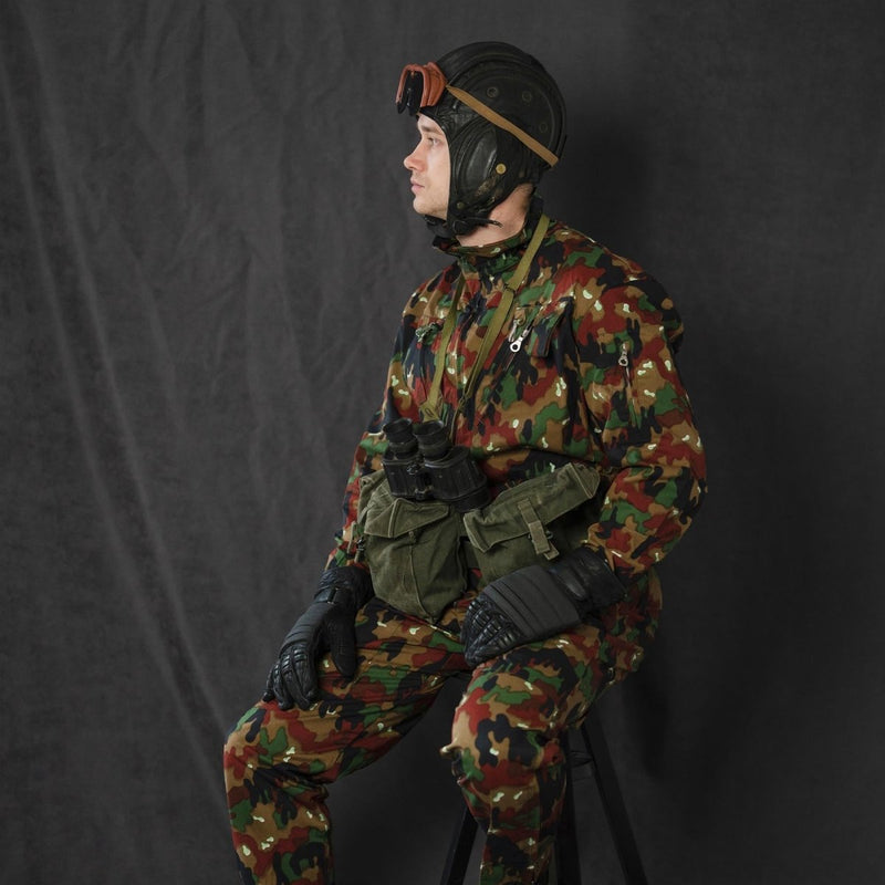 Original Belgien Military Tanker Safety Helmet Ear Head Protection Hat Black