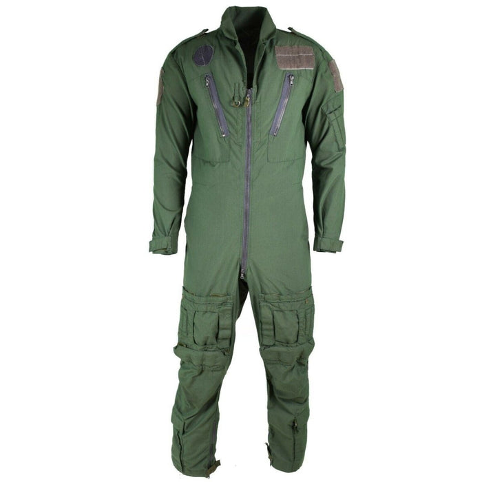 Original British Army Aircrew MK15 RAF aramidoverall i salviagrönt med dragkedjeförsedda fickor och justerbara funktioner