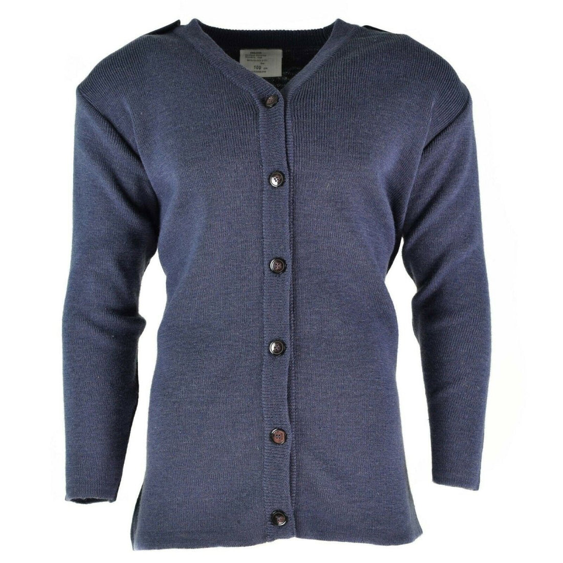 Original British Army Cardigan Air Force Raf Women's Sweater Wool Blue Grey