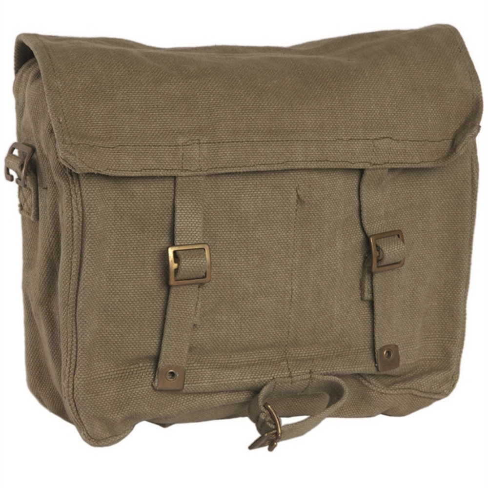 Original British Army M37 axelväska Canvas Field Haversack Pack Khaki