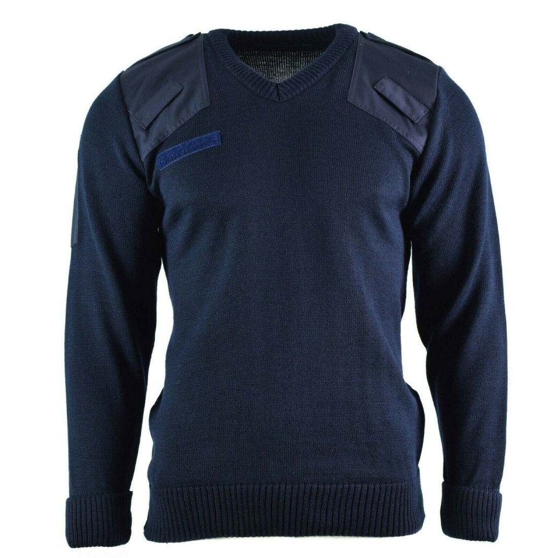Original British Army Police Pullover Commando Jumper Blue V-hals tröja