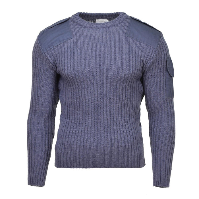 Original brittisk armétröja Commando Jumper Blå Grå tröja Ull - GoMilitar