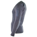 Original British Army Pullover Commando Jumper Blue Grey Sweater Wool V-ring
