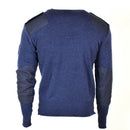 Original British army pullover V-Neck Commando Jumper sweater Wool blue grey - GoMilitar