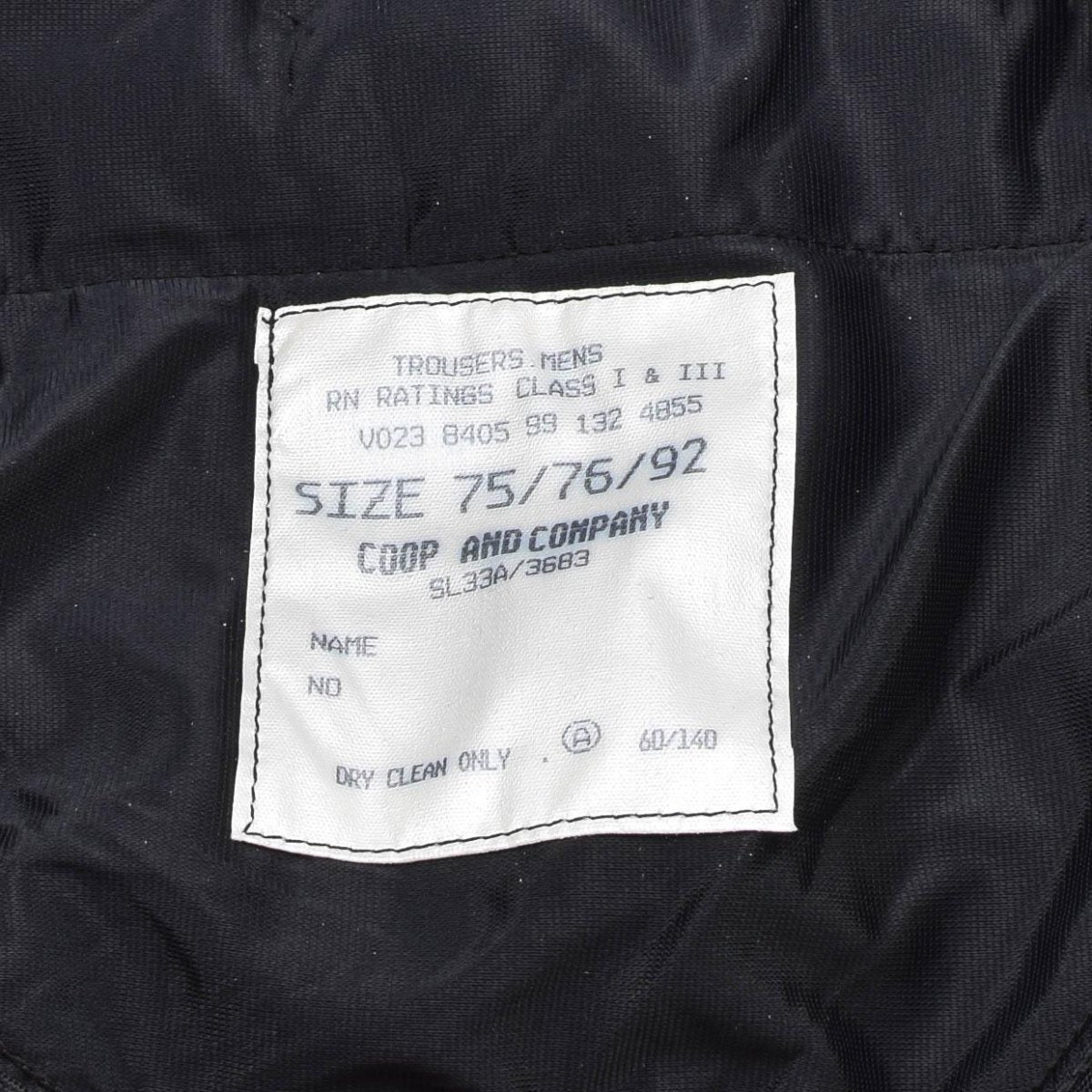 Original British Army Royale Navy Class 1 Pants klär svarta formella byxor nya
