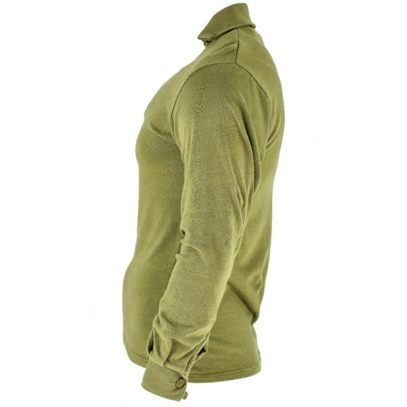 Original British army tricot shirt zipper Undershirt zipped thermal Green OD - GoMilitar