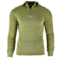 Original British Army Tricot Shirt dragkedja undertröja dragkedja termisk grön od