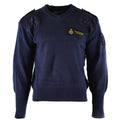 Original British Defense Service Pullover Commando Jumper Blue V-hals tröja