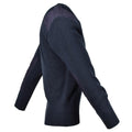 Original brittisk ex-police service pullover commando jumper blå v-hals tröja