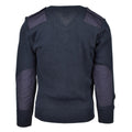 Original brittisk ex-police service pullover commando jumper blå v-hals tröja