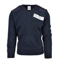 Original brittisk ex-police service pullover commando jumper blå v-hals tröja